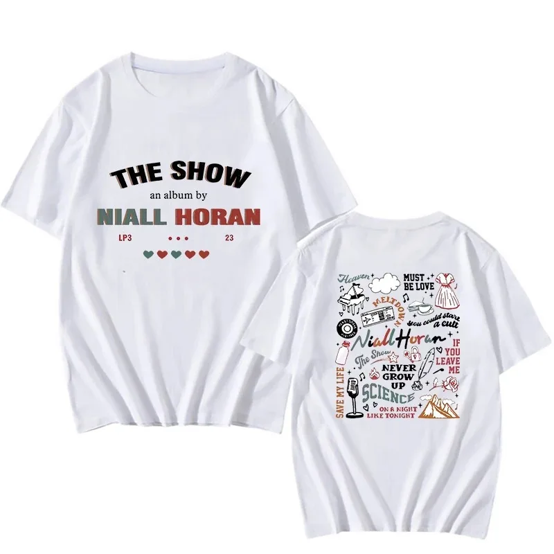 Niall Horan Merch THE SHOW LIVE ON Tour NIALL HORAN 2024 T-shirt Ladies Universal Street Cotton T-shirt Top Short Sleeve Clothes