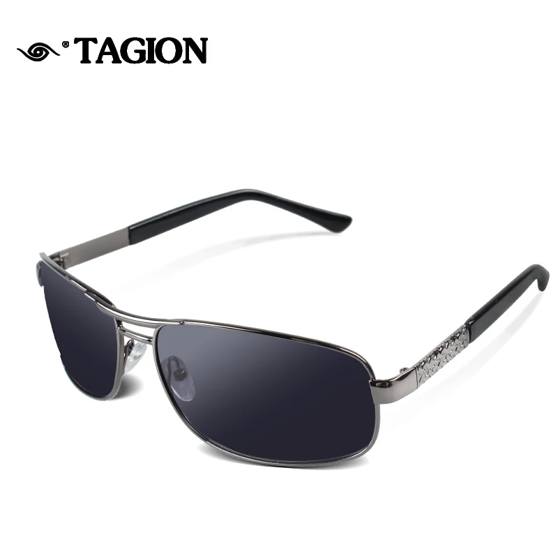 Gafas de sol polarizadas de piloto para hombre, lentes rectangulares de Metal, gafas de sol, UV400, envío directo, 8979