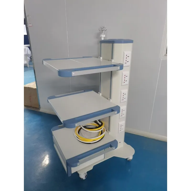 

Customizable Mobile Floor-Based Medical Pendant, Wheeled ICU Cart with Adjustable Height and Lockable Casters