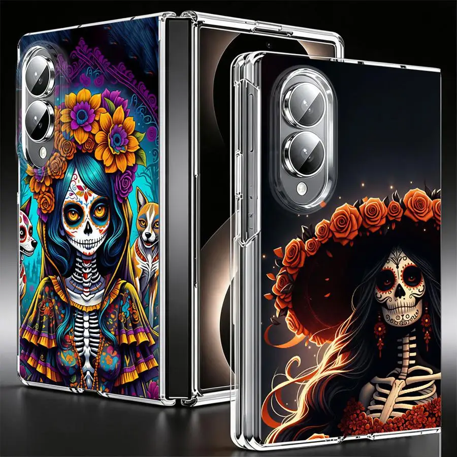 Colorful Skull Dog Phone Capa Case for Samsung Galaxy ZFold8 Ultra Z Fold 8 Z Fold8 Wide