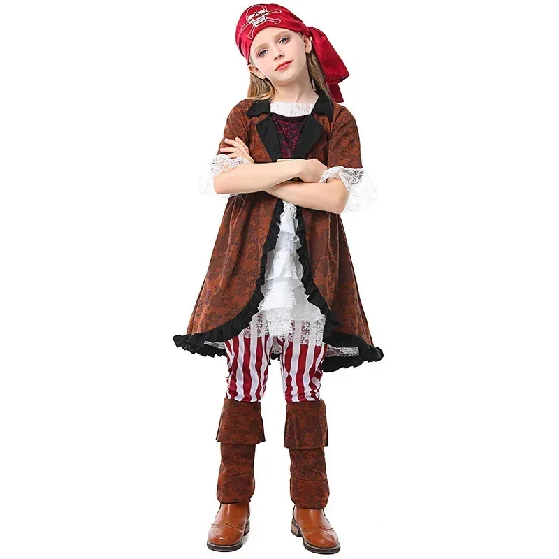 Children's Halloween Cosplay Pirate Costume for Stage Show Fun Pirate Outfit for Kids