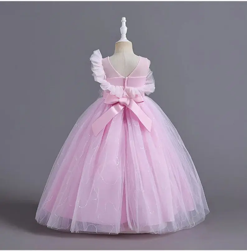 Young Girls' Party Dress Tulle Evening Prom Dresses for Children's Girl Clothing 4-13Years