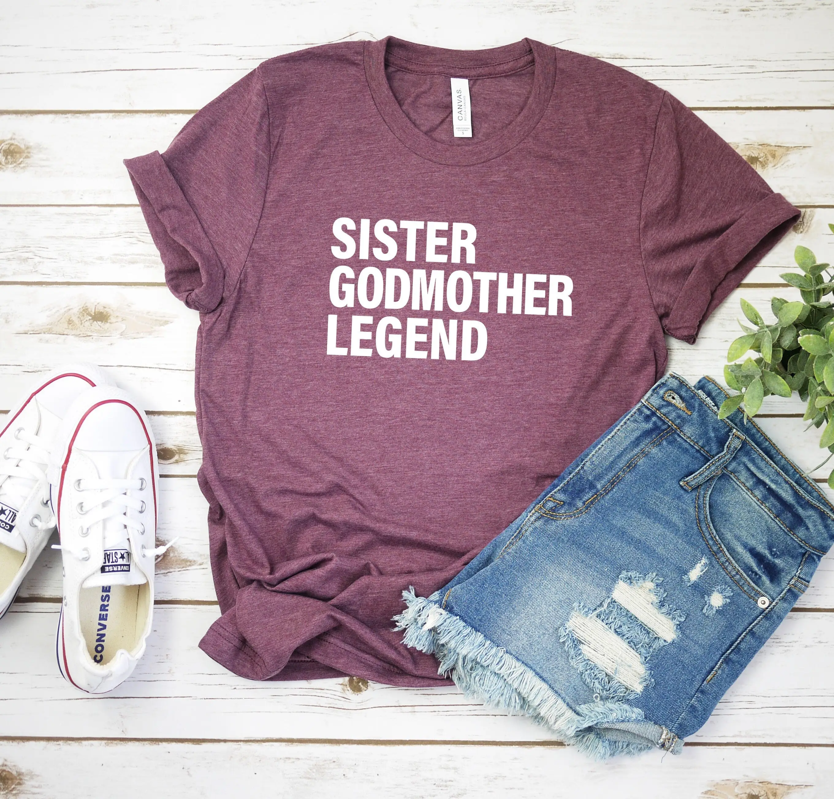 Sister Godmother Legend T Shirt To Be Funny Godparent Auntie