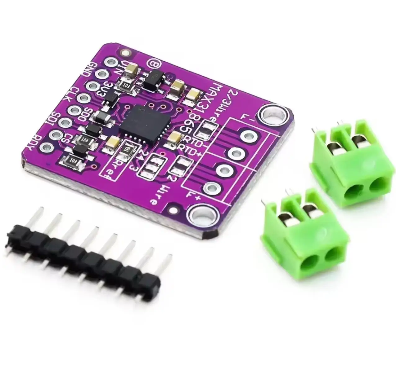 MAX31865 PT100/PT1000 RTD-to-Digital Converter Board Thermocouple Temperature Sensor Amplifier Module for 3.3V/5V Systems