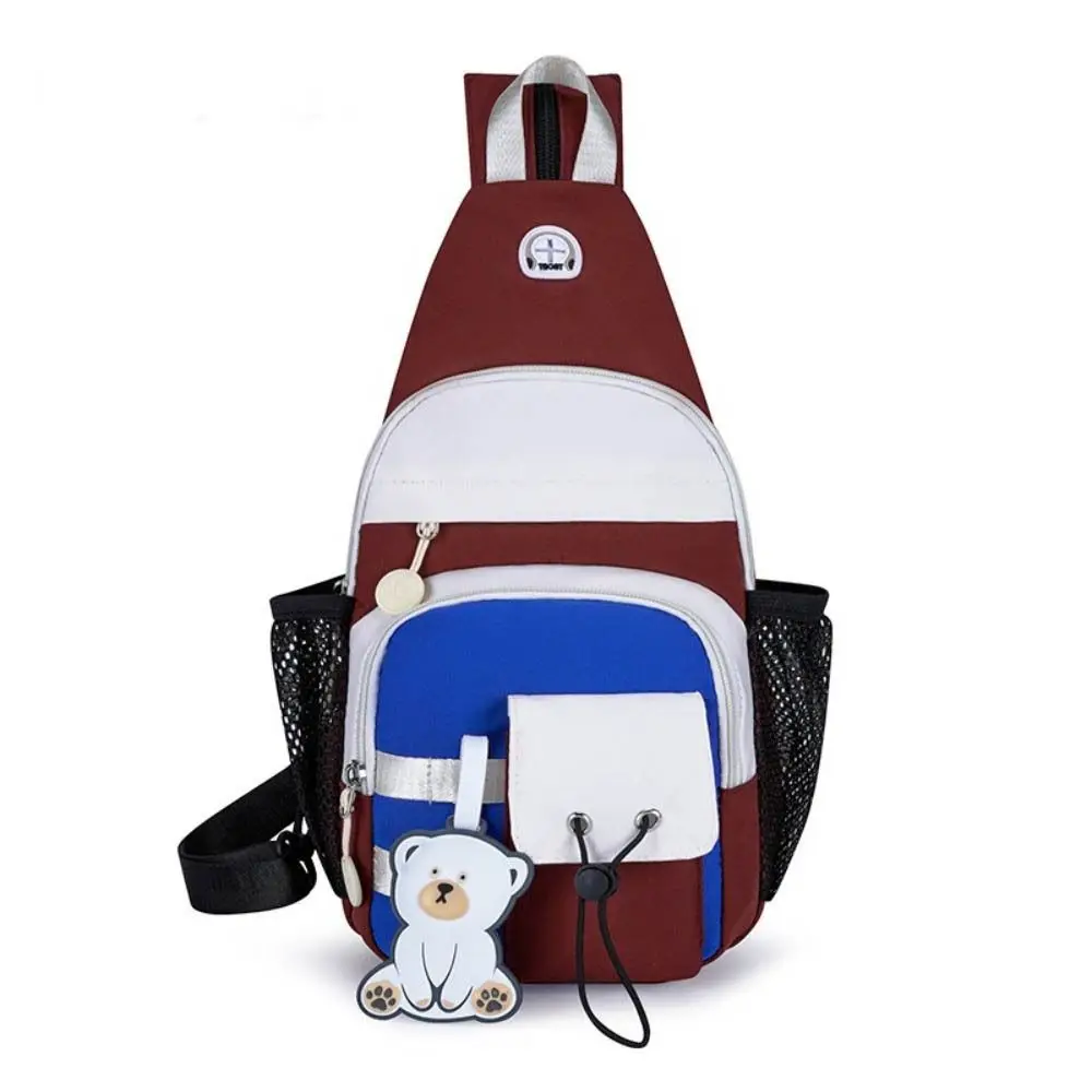 

Casual Large Capacity 2 in1 Chest Bag With pendant Waterproof Crossbody Shoulder Bag Korean Style Backpack Men and Women