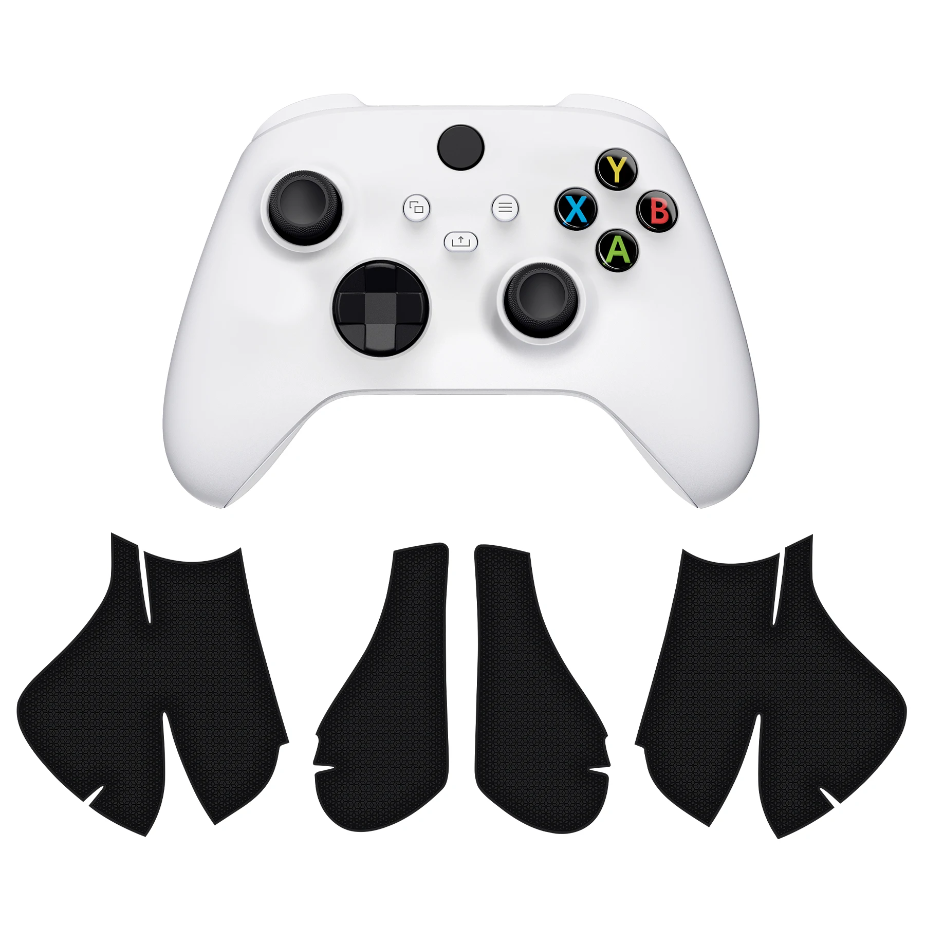 PlayVital Xbox 코어 무선 컨트롤러용 핸들 그립 보호대, 땀 흡수 프리미엄 스플릿 소프트 육각 다이아몬드 텍스처