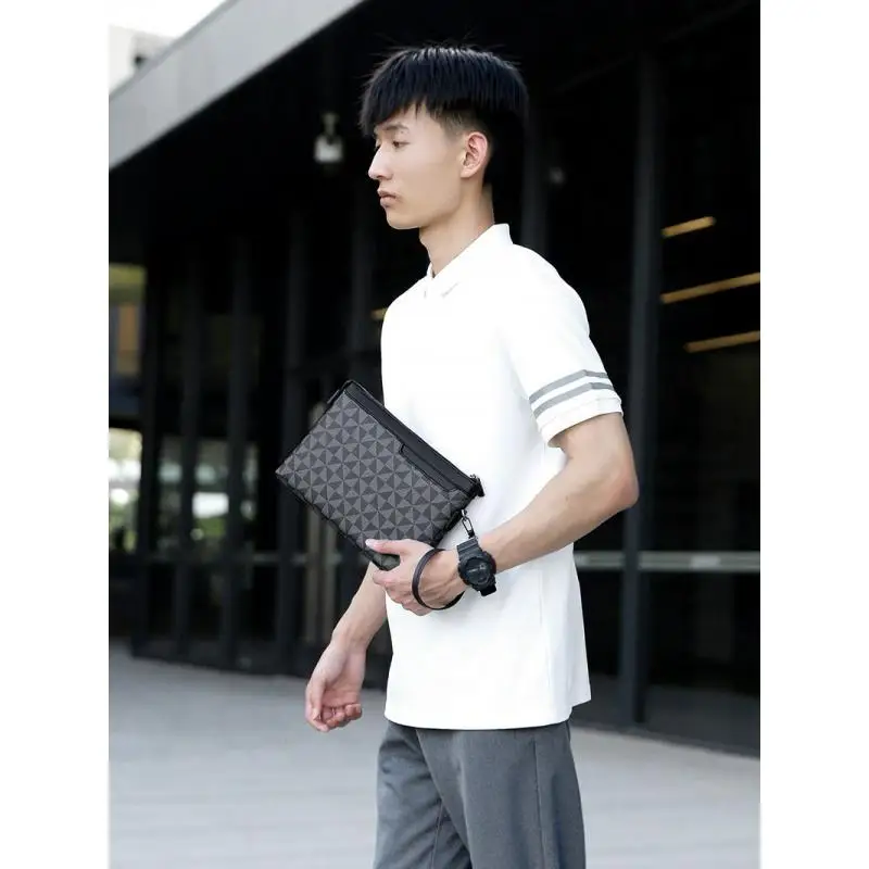 Fashion Business Men Bag Leather Clutch Bag Designer Card pack Casual Male Handbag Phone Purse brand Envelope pack Clutches Bags