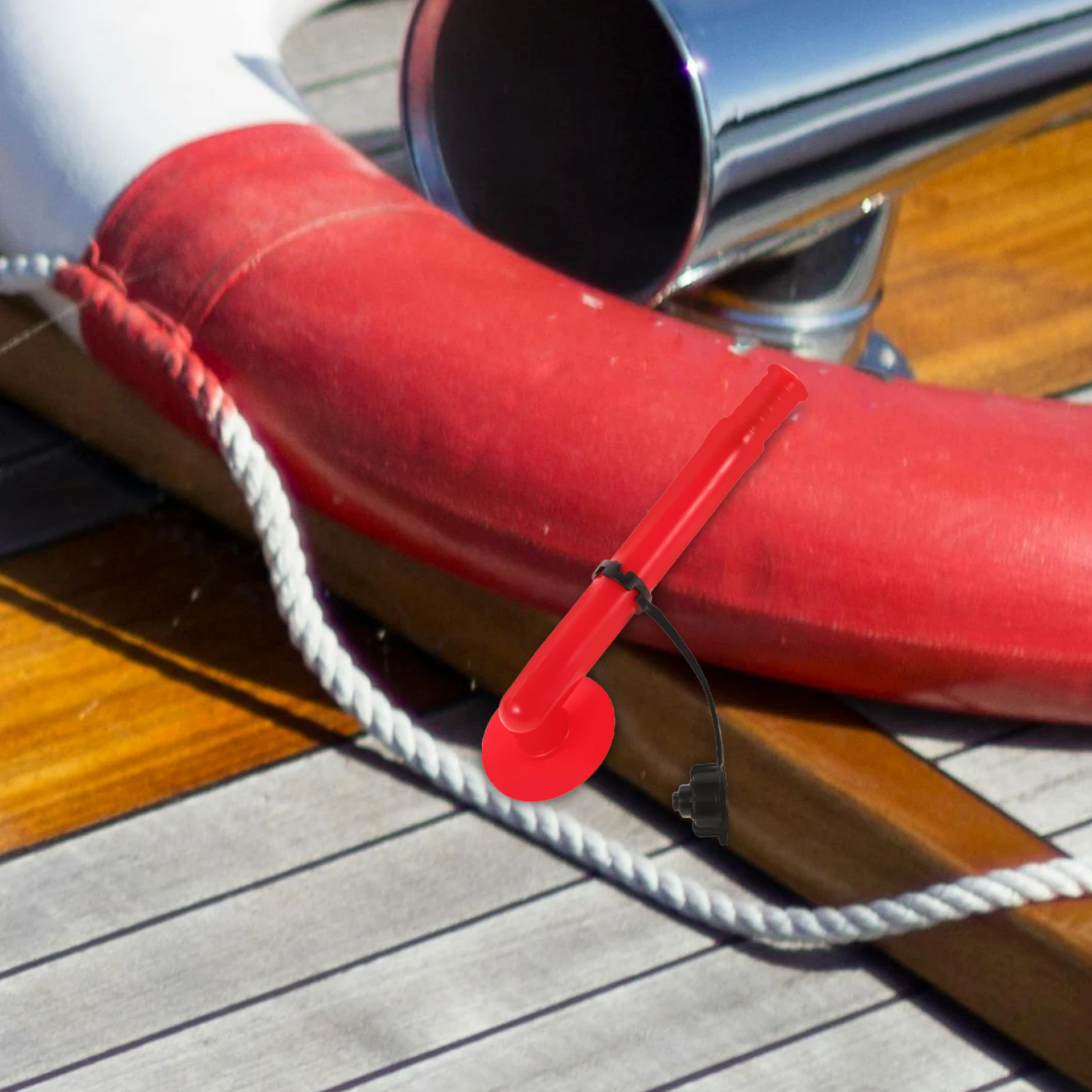 

Inflatable Life Jacket Tube Red Manual Blowing Hose for Buoys Jackets Emergency Durable Lightweight Portable Blow Up Replacement