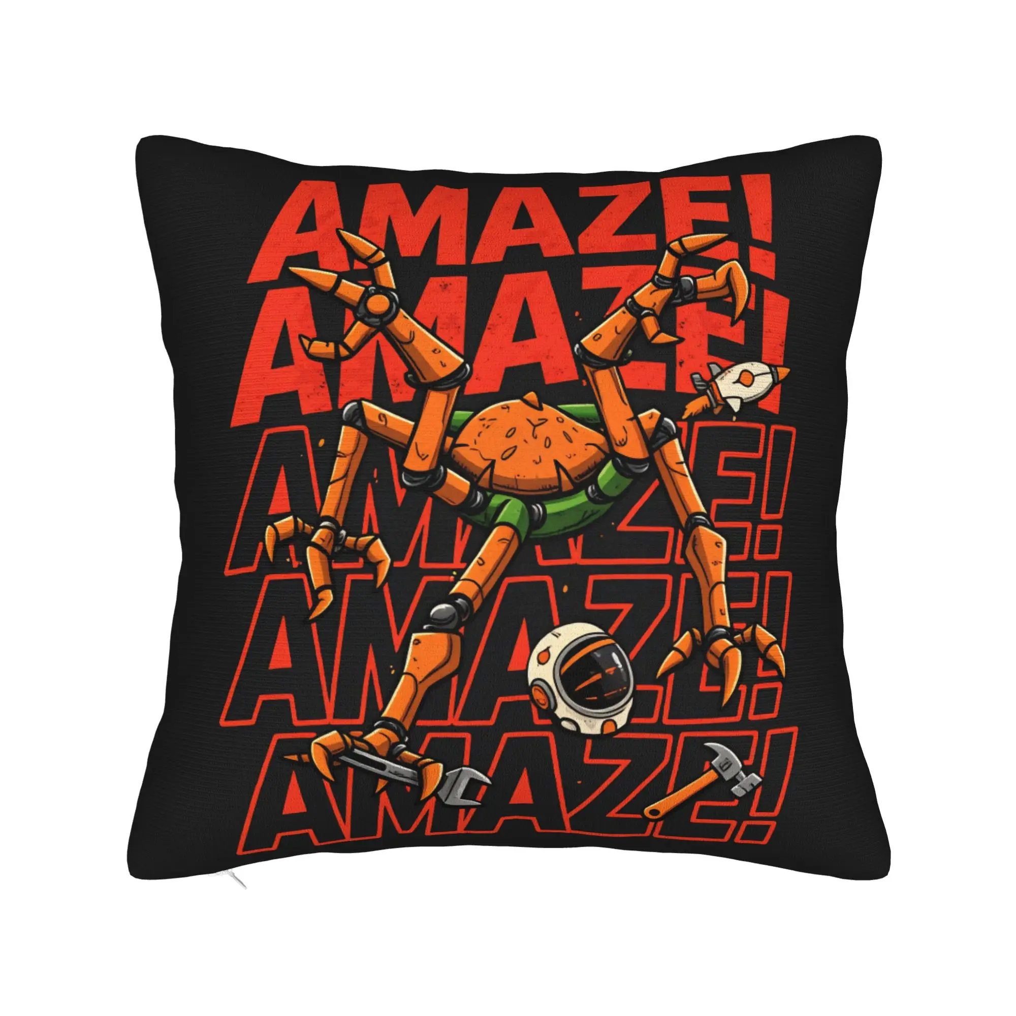 R-Rockys Amazes Pillow Cover  Square Cushion Cover Vintage Pillow Case For Sofa Bedroom Home Decor