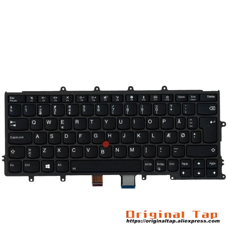 DK Danish Backlit Keyboard for Lenovo Thinkpad X270 A275 01EN595 01EP071