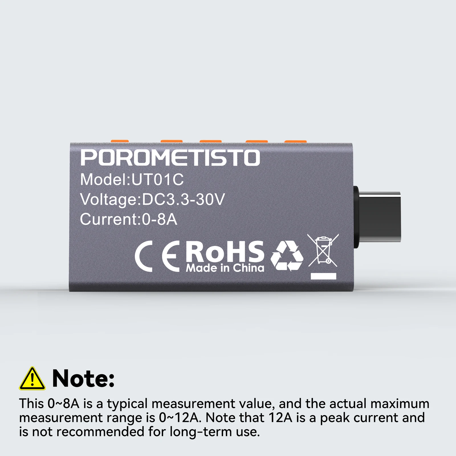 UT01C 4V-30V 12A Typ C Tester Voltmeter Amperemeter TYPE-C Schnelle Ladung Erkennung Trigger Kapazität Messung Welligkeit Messung – Detail 16