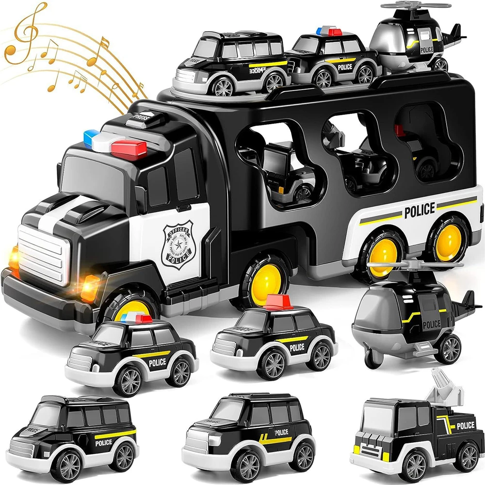 Friction Power Vehicle Toy Car Set Toddler Fire Engine Toys For