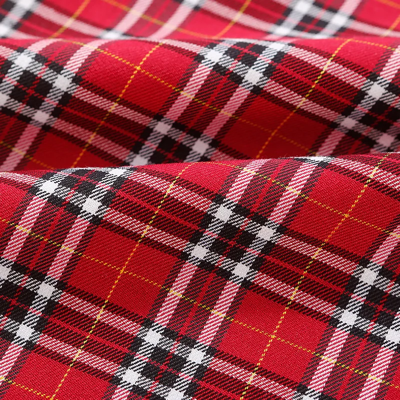 50x145cm Plaid British style Scottish plaid TC woven double-sided twill yarn-dyed plaid school uniform skirt fabric