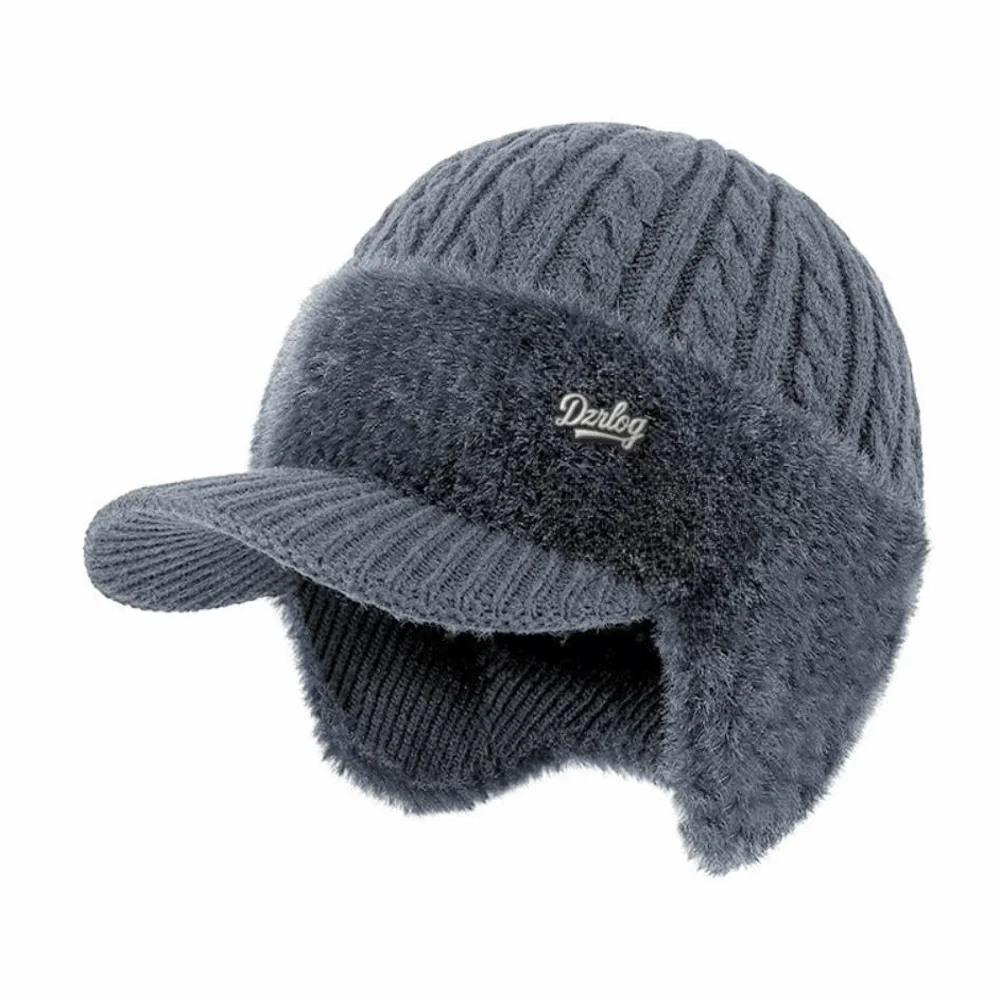 

Comfortable Thick Warm Winter Thermal Hat Windproof Earflaps Knitted Cap Elasticity Ear Protection Cap Outdoor Sports