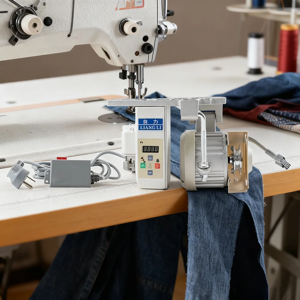 

Промышленная швейная машина 400 Вт, 750 Вт, 220 В, энергосберегающий серводвигатель с прямым приводом, бортовая оверлочная машина с высокой головкой