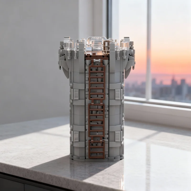

871PCS MOC Medieval Castle Outpost Model Premium Display Assembly Building Blocks DIY Creative Gift Collectible Decoration Set