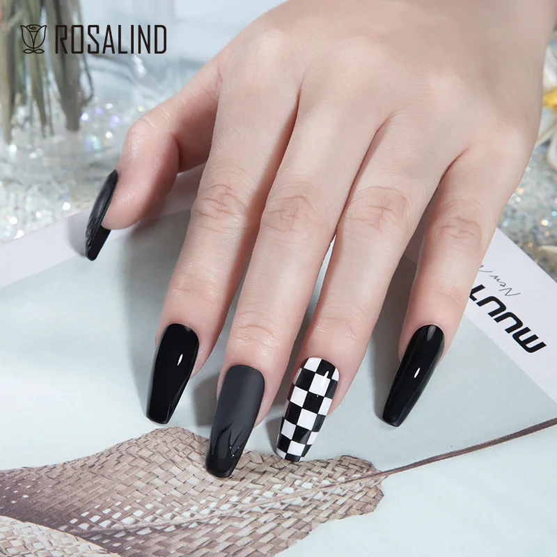 ROSALIND esmalte de uñas en Gel, Ojo de Gato, barniz híbrido brillante, semipermanente, capa Base superior, esmalte de uñas de Gel que cambia de
