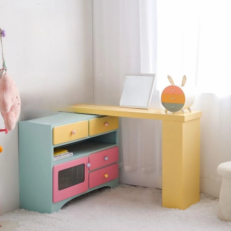Dopamine master bedroom integrated telescopic storage corner makeup table modern simple dresser chest cabinet