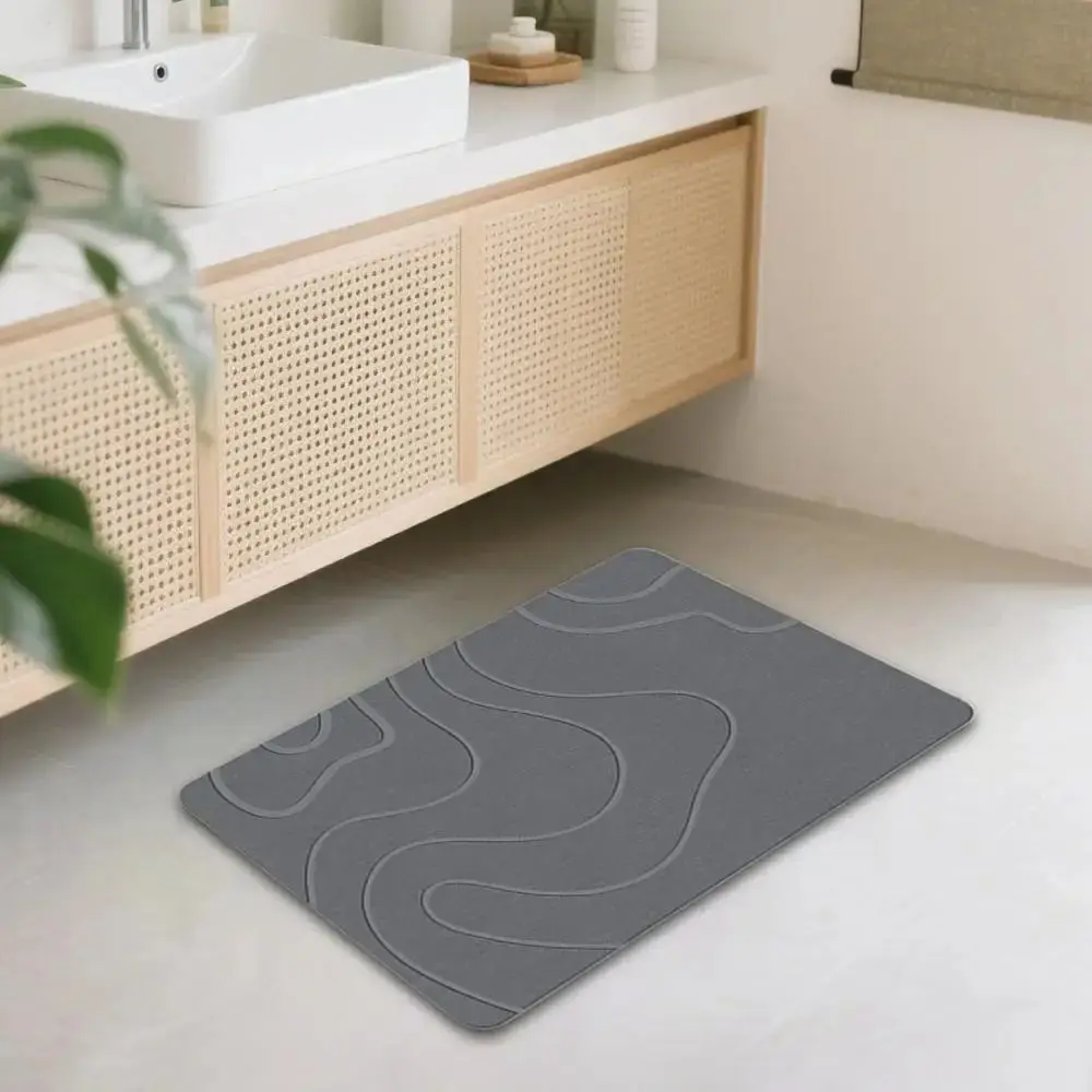 Neue 40x60cm Badezimmer-Antirutschmatte Superabsorbierende Kieselgur-Eingangsmatte Rutschfeste Küchenbodenmatte – Detail 2