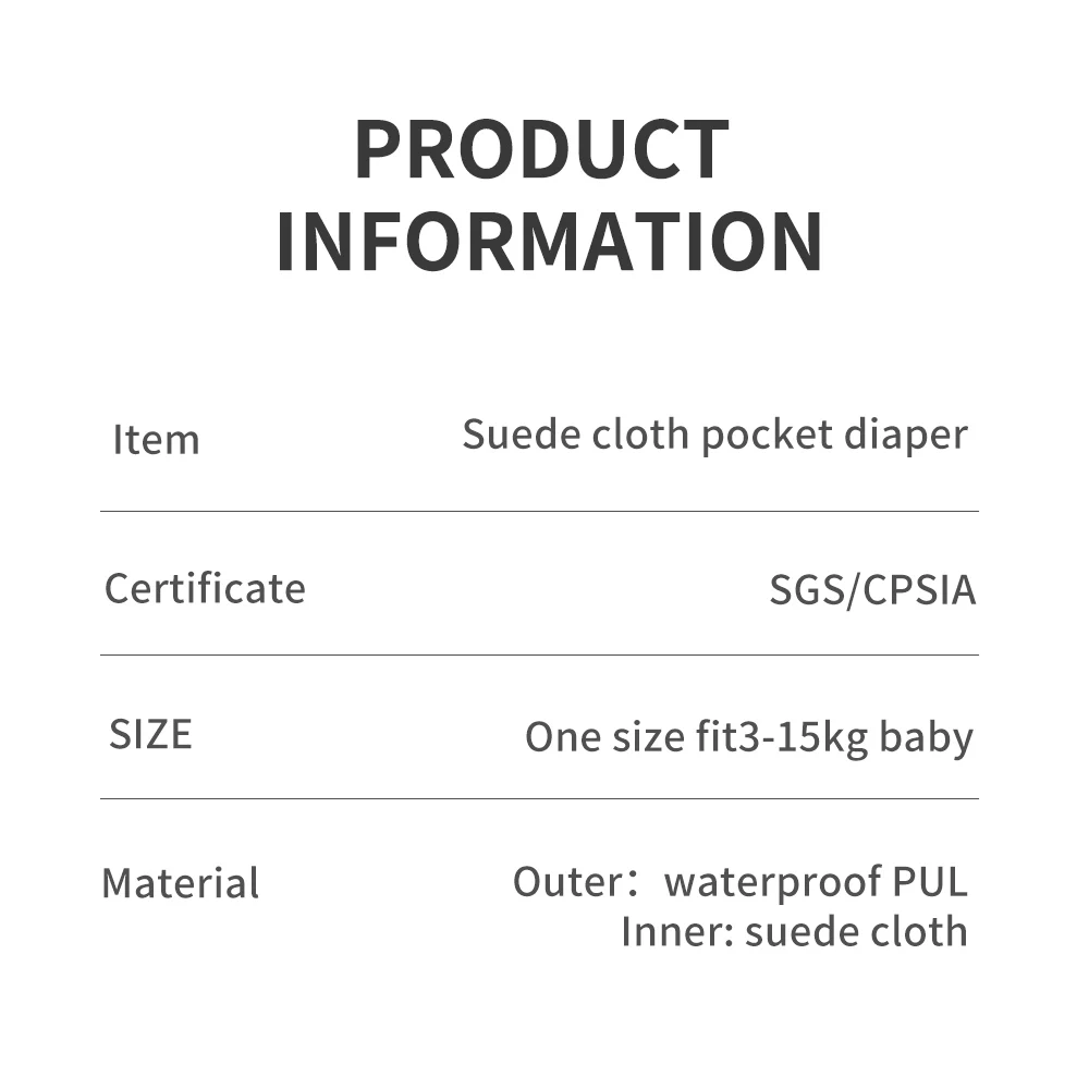 HappyFlute Soft And Ecological Pocket Diaper Washable Reusable Baby Cloth Diapers For Kids