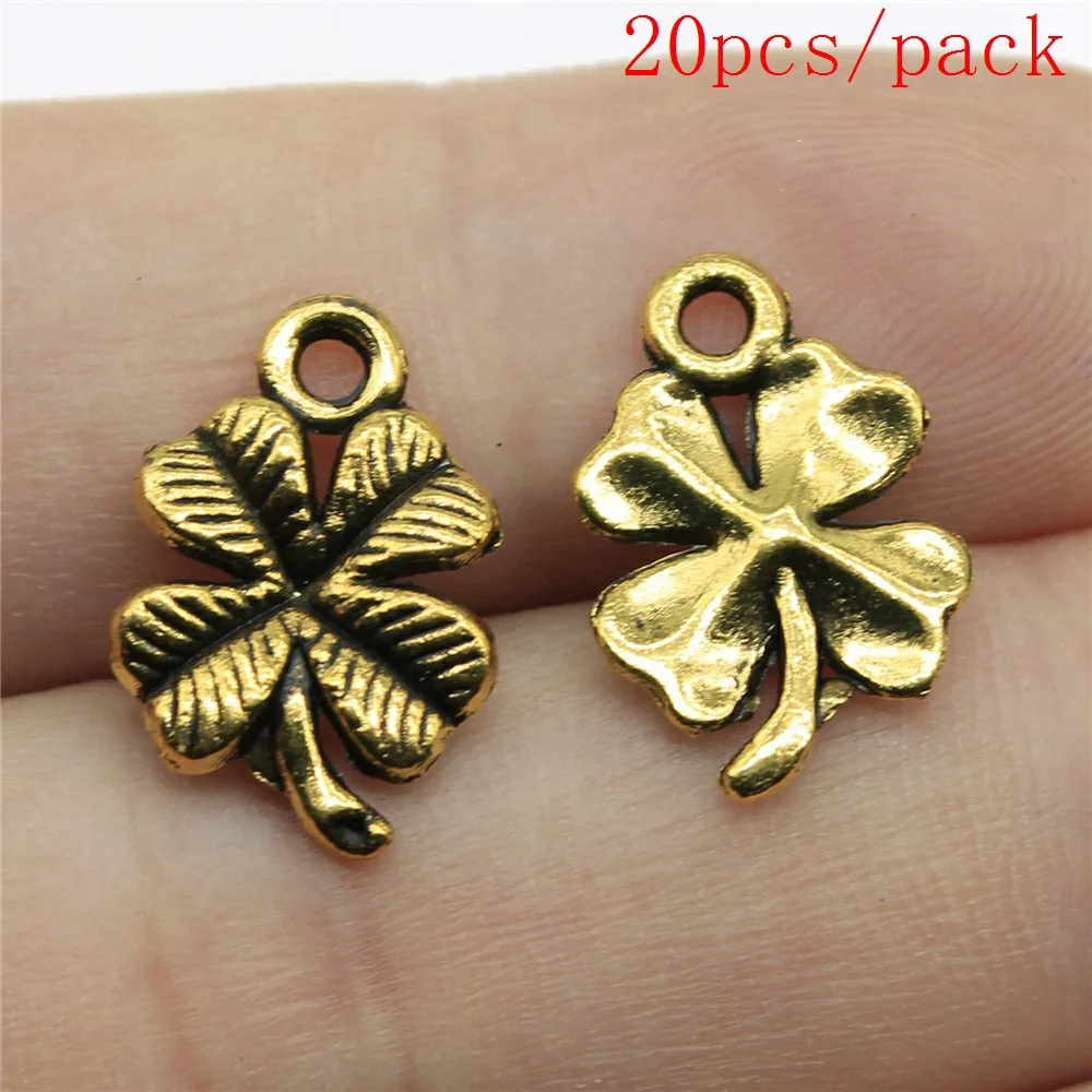Bulk Charms For Jewelry Making Kit Pendant Diy Jewelry Accessories Small Hollow Lucky Clover Charms