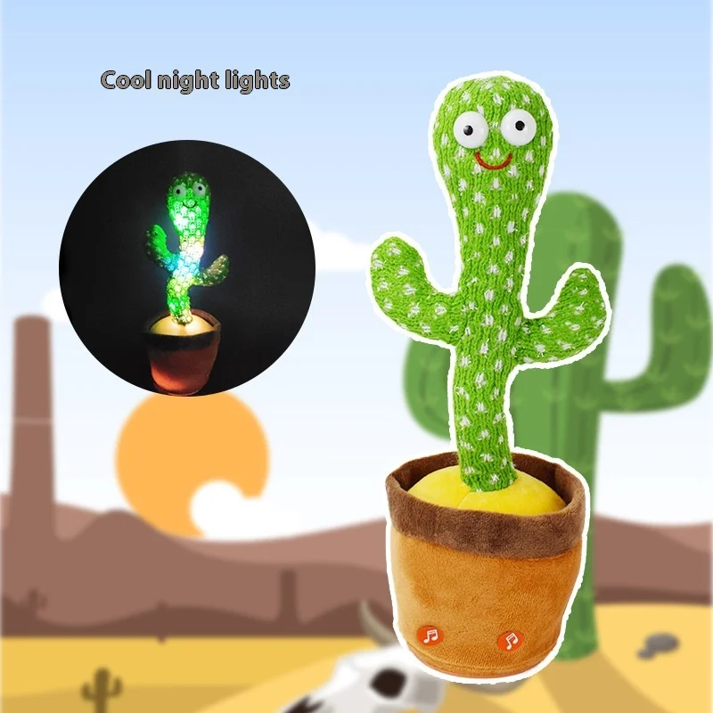 Popular Intelligent Cactus Interactive Learning and Musical Toy for Kids to Dance Record and Speak with Fun