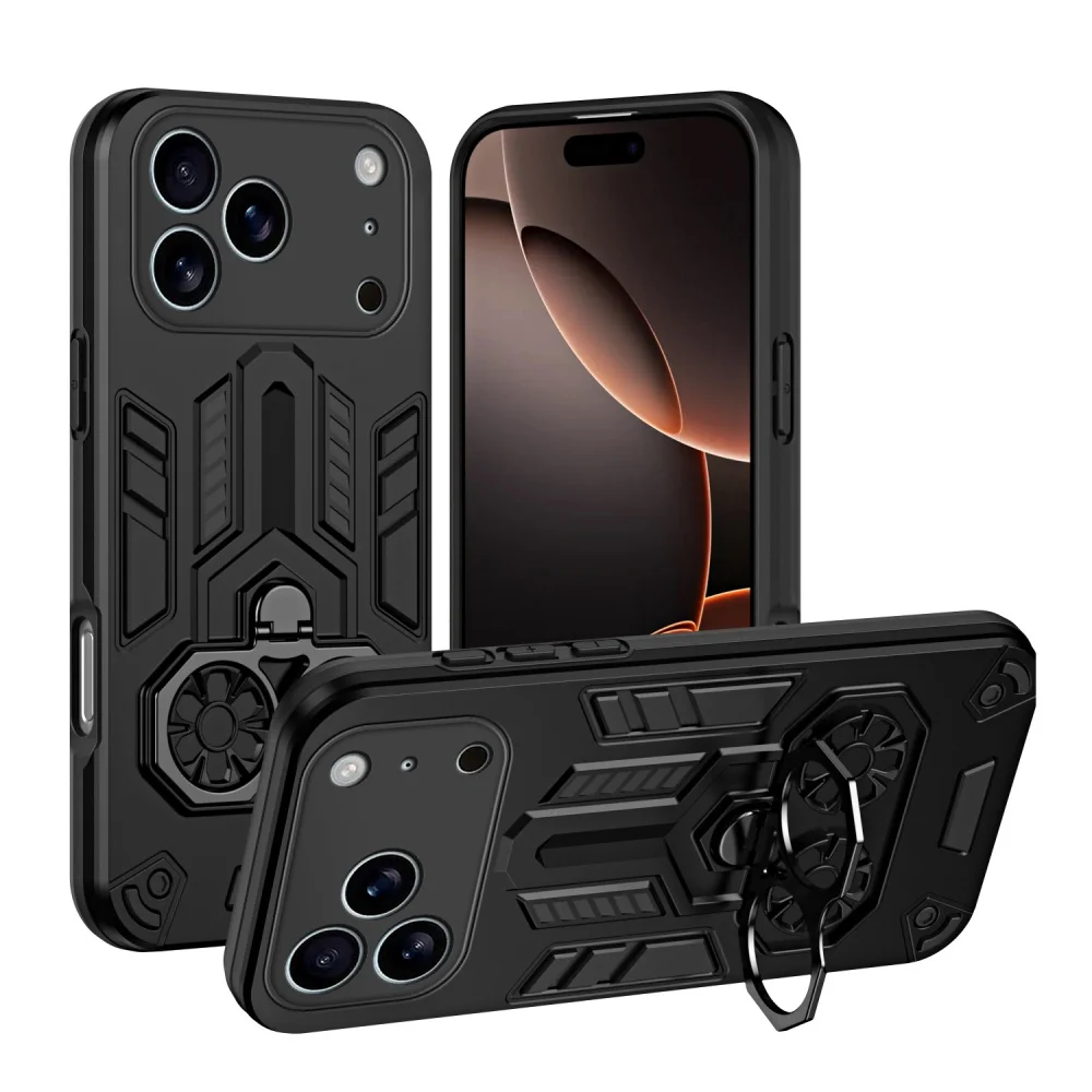 Военный бронированный чехол с двумя кольцами на палец для iPhone 17 Pro Max 17, чехол для телефона Air для 16 15 Plus Pro Max, защитный чехол Военный бронированный чехол с двумя кольцами на палец для iPhone 17 Pro Max 17, чехол для телефона Air для 16 15 Plus Pro Max, защитный чехол