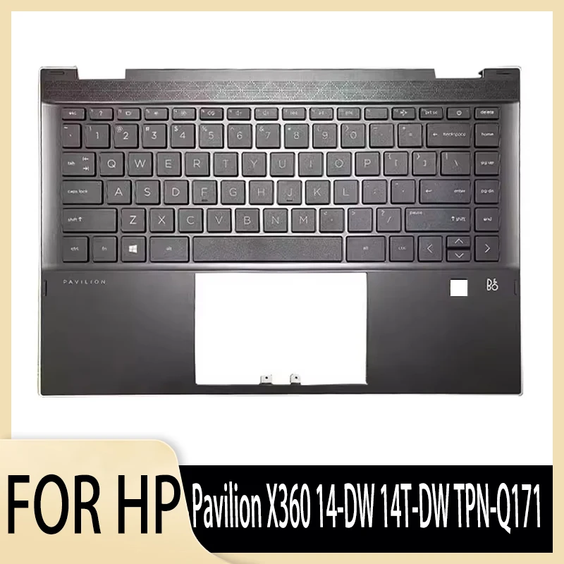 New for Pavilion X360 14-DW 14T-DW TPN-Q171 Laptop Palmrest Case Keyboard US English Version Upper Cover No Backlight