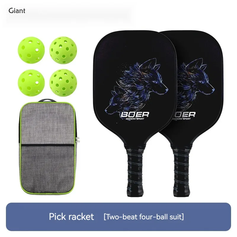 

PickleBall Paddle Suit Two Rackets Four Balls Professional Durable Glass Fiber Carbon Fiber Combination Pickleball Paddles