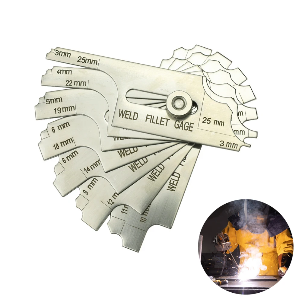 

7 шт., набор сварочных манометров из нержавеющей стали, набор для сварных филе, манометр, глубиномер, выпуклый сварочный осмотр, измерительный инструмент