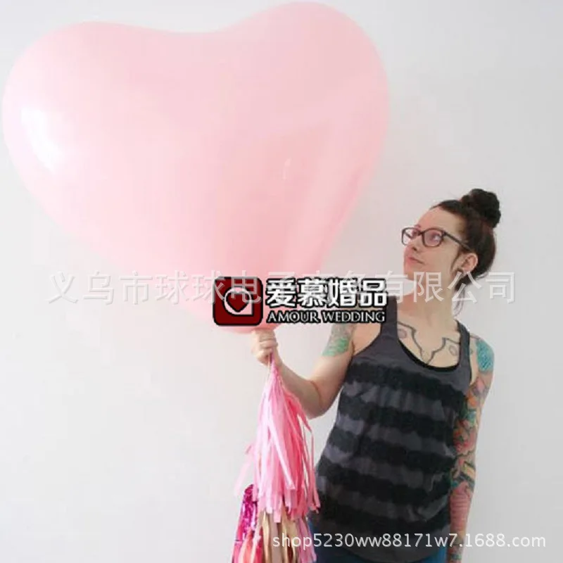 36-inch Heart-shaped Latex Balloon Lift-off Large Padded Confession Marriage Proposal Wedding Love Party Photo Decoration