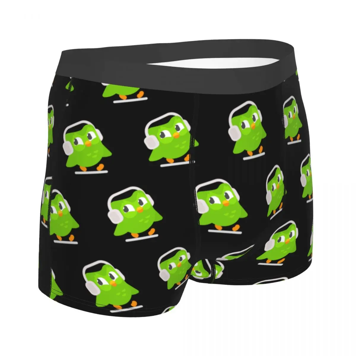 Duolingo Owl Duo Men\'s Boxer Briefs, Highly Breathable Underwear,High Quality 3D Print Shorts Birthday Gifts