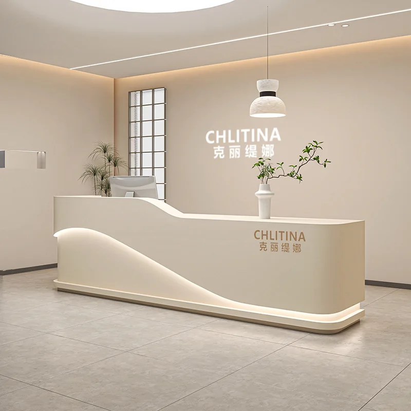 

Касса для салона красоты Барная стойка Краска для выпечки Простая парикмахерская Магазин одежды Стол обслуживания Стойка регистрации компании Прием