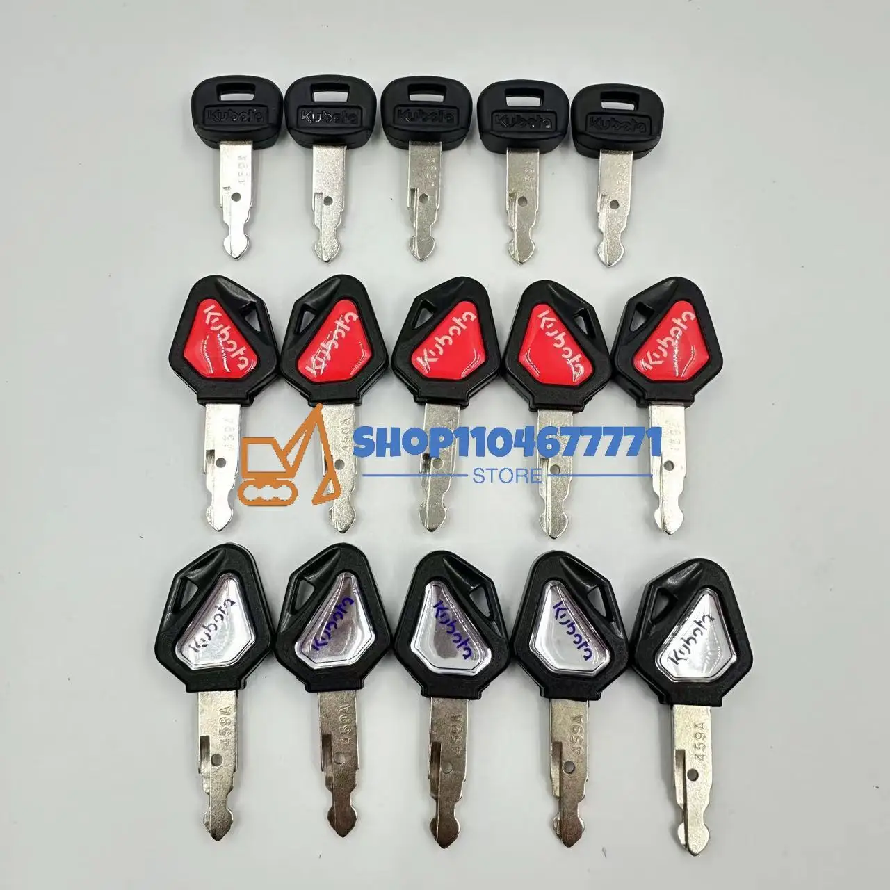 10 шт. 459A ключ RC461-53930 ключ зажигания подходит для мини-экскаватора Kubota экскаватор мини-погрузчик с бортовым поворотом гусеничный погрузчик