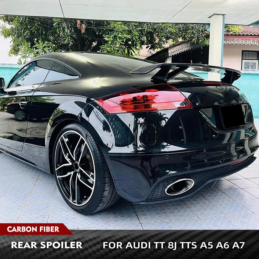 

For Audi TT 8J TTS A5 A6 A7 All Sedan Model 2008-2011 Car Styling Carbon Fiber / FRP Car Rear Trunk Racing Spoiler Boot Lip Wing