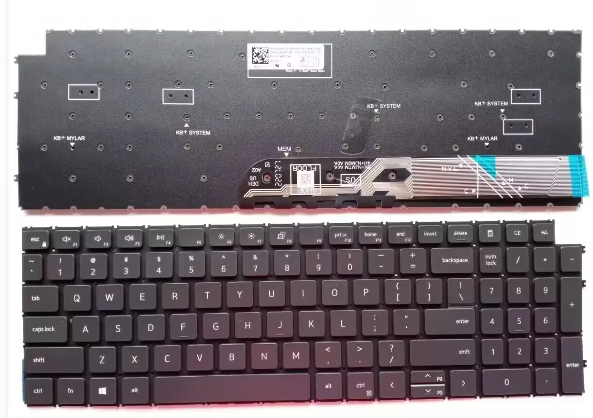 US non-Backlit Keyboard For Dell Latitude 3520 FOR Vostro 3510 3520 5510 5515 7510 7620