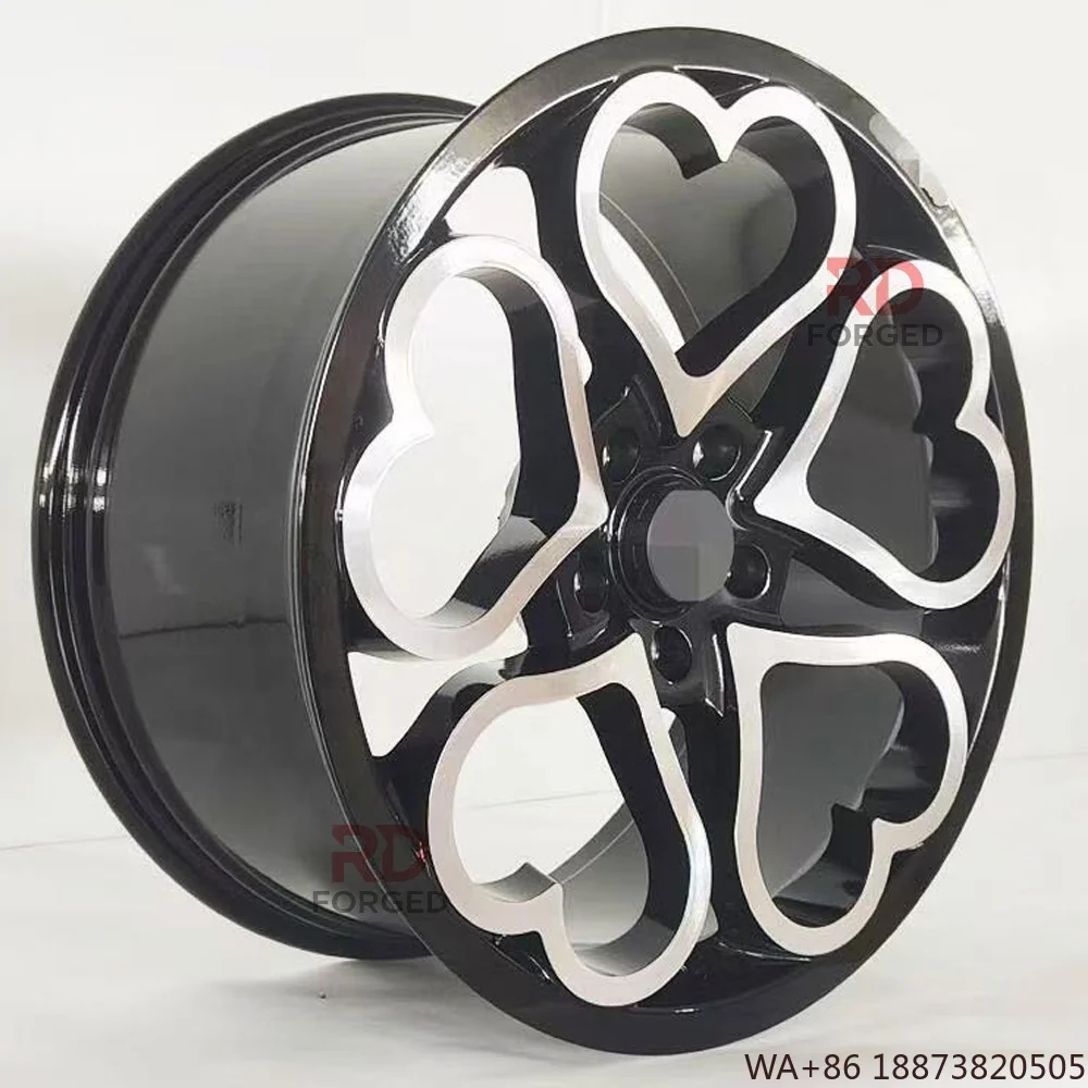 For 16 17 18 19 20 21 22 24 5x100 5x108 5x112 5x114.3 5x120 Aluminium Alloy 6061 T6 Forged Heart Wheel Rim for Toyota Honda Audi