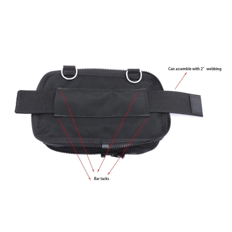 Diving Side Mount Pocket Bag with Double Ended Hook Snorkeling Accessories