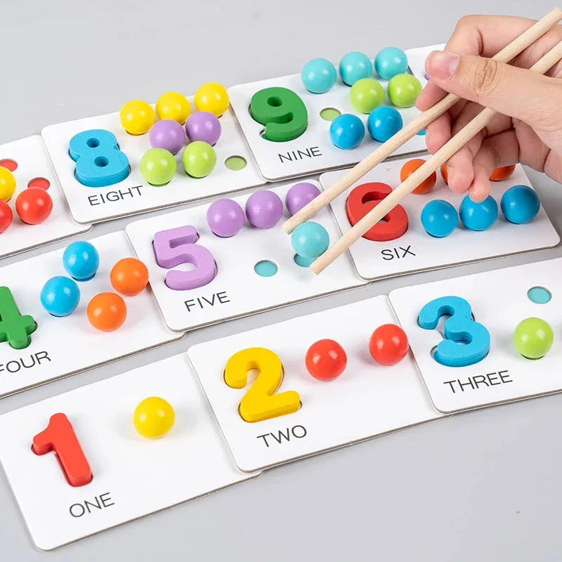 Montessori Children's Math Teaching Aids Number Cognition Arithmetic Matching Early Education Educational Toys