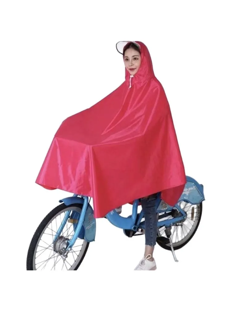 AliExpress NONE Raincoat Bicycle Rain Poncho Single Rider Unisex Adult Extra Large Thickened Large Brim Bike Share Student Cycling Rain Gear