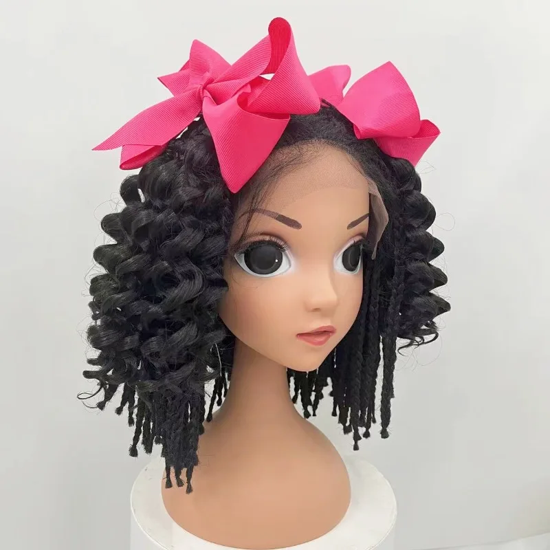 NEW Hair 6inch Kidsdeep Wave with Many Different Styles Bow Tie with 10 Roots Elastic Band Customized Logo