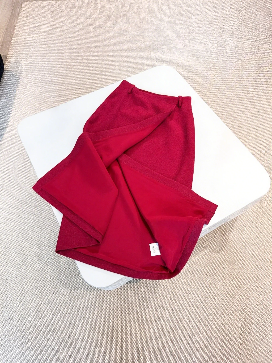 FWRD Rode korte mouwen stropdas taille top split rok pak modieuze slim fit dames werkplek split rok pak # FWRD0101