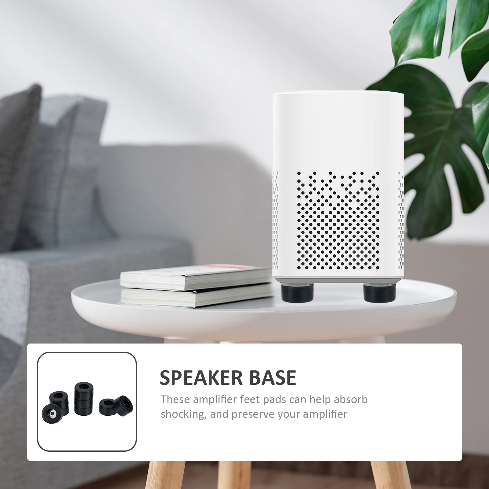 8 個のアンプフィートパッドプレミアムラバー分離スタンドスピーカースパイク保護用音質向上マット