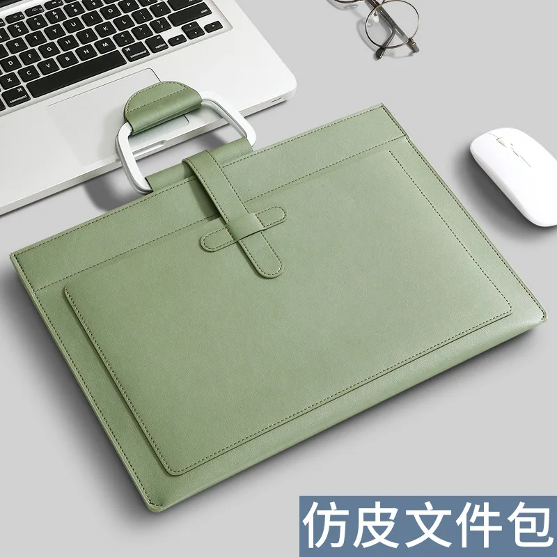 A4 Portable Waterproof Document Organ Bag Computer Storage Bag for Organizing Business Office Meeting Materials and Archives