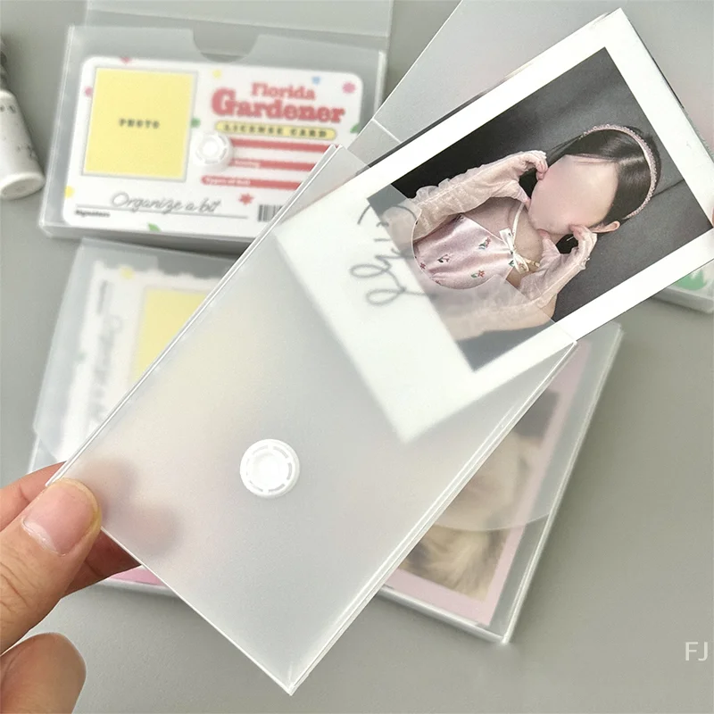 

[YU] 2 шт. полупрозрачная матовая коробка для хранения кнопок портативный карманный чехол для альбома контейнер пылезащитный Kpop Idol органайзер для фотокарточек