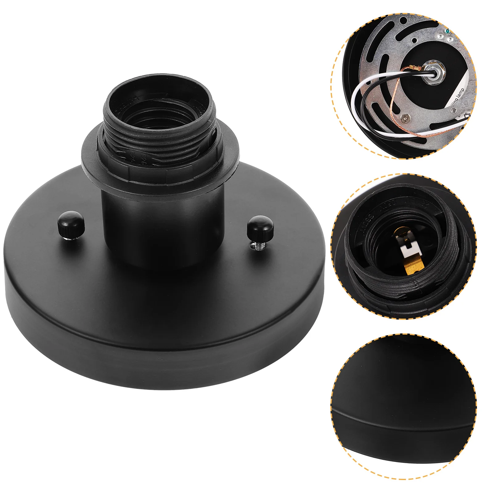 

E26 Lamp Holder Thickened Screw Metal Bulb Socket Holder Easy Install DIY Light Socket Accessory E26 Light Base
