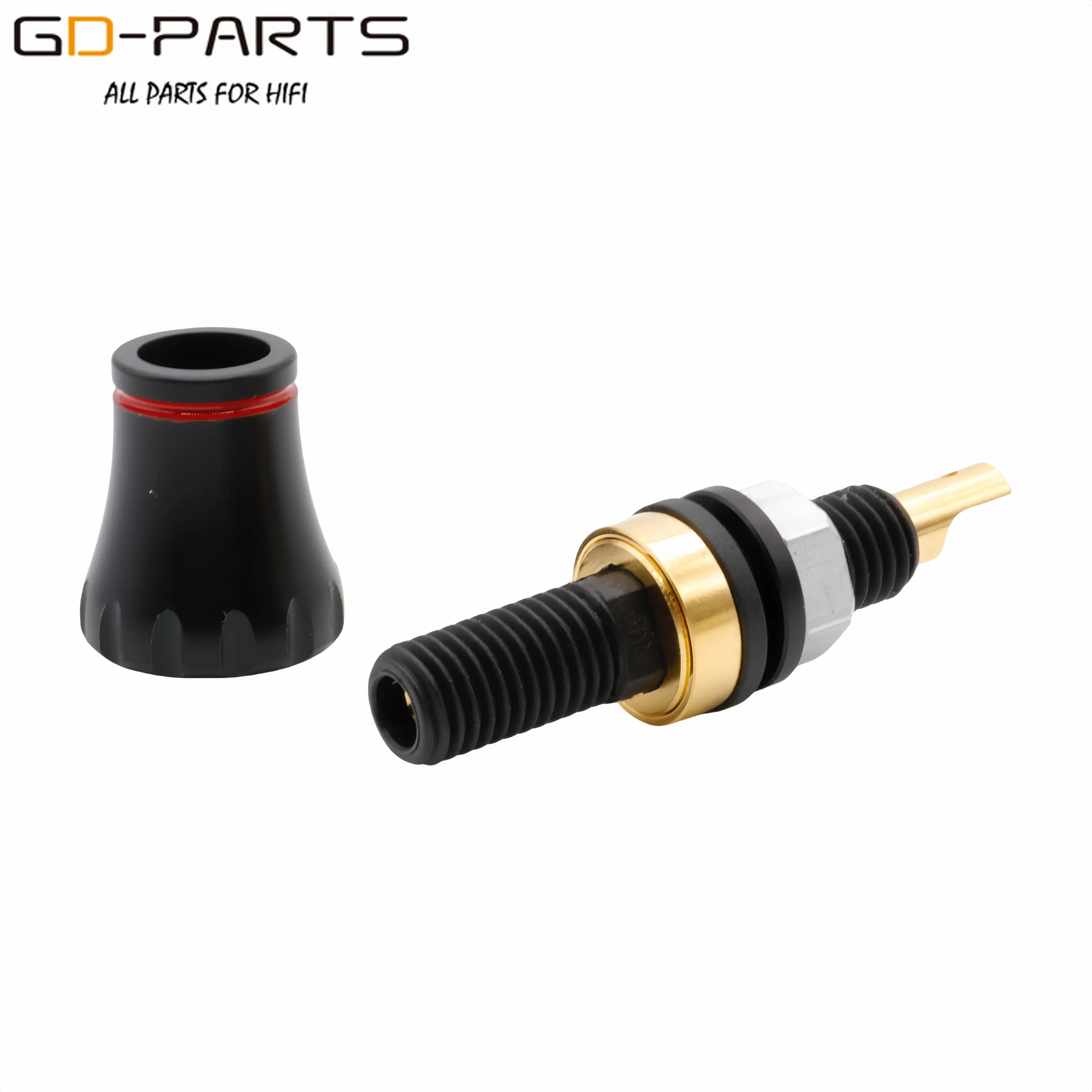 EIZZ 24K Rame Placcato Oro Altoparlante AMP Binding Post Terminale Femmina Banana Martinetti Connettore Vite di Blocco Hifi Audio FAI DA TE