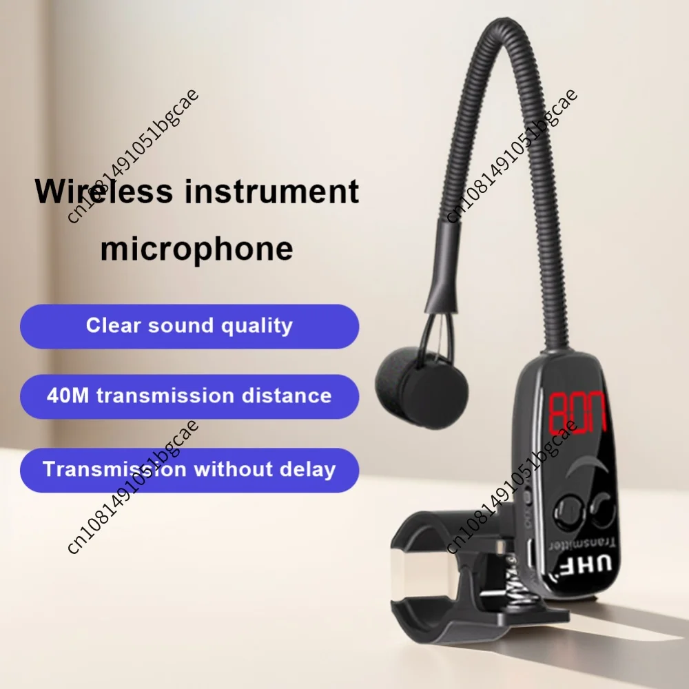 

UHF Wireless Instruments Microphone Wireless Pickup System Wireless Receiver and Transmitter for Flute Clarinet
