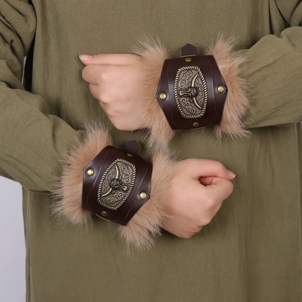 واقي المعصم من القطيفة في العصور الوسطى، إكسسوار الفارس السميك، دعامات ذراع قابلة للتعديل، إكسسوارات أزياء دعامة المسرح التنكرية #4