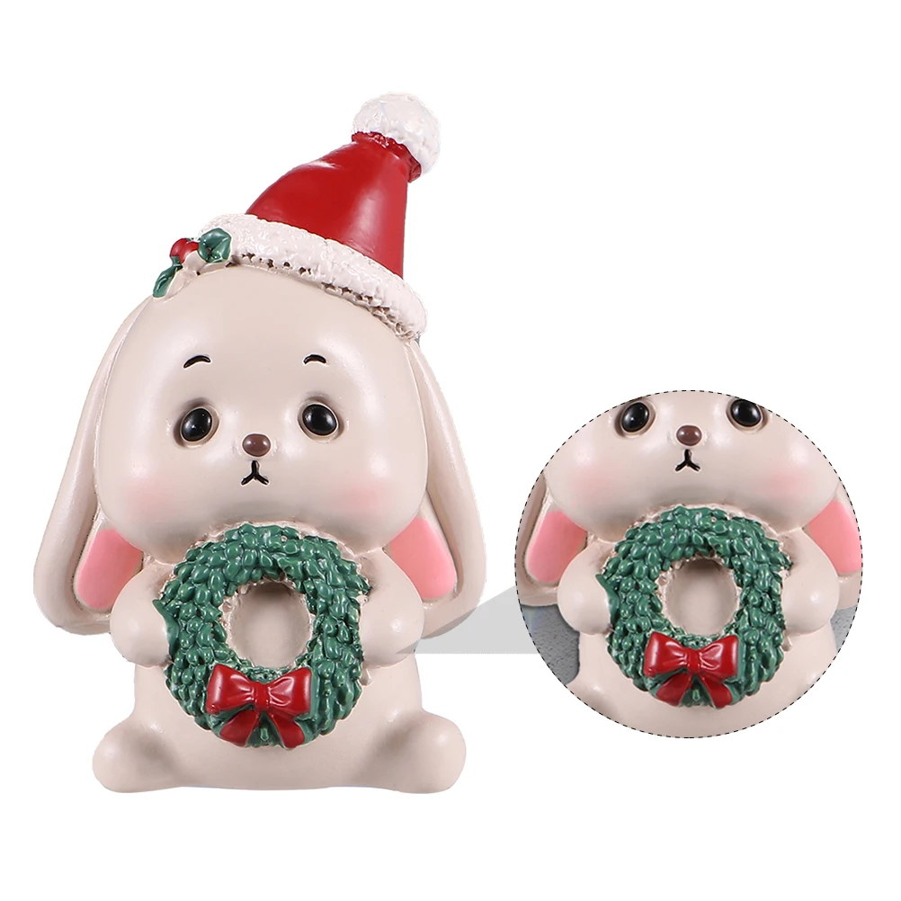 

2 pcs Christmas Resin naments Durable Mini Decorations for Living Room Bedroom Study NonToxic Material Fine